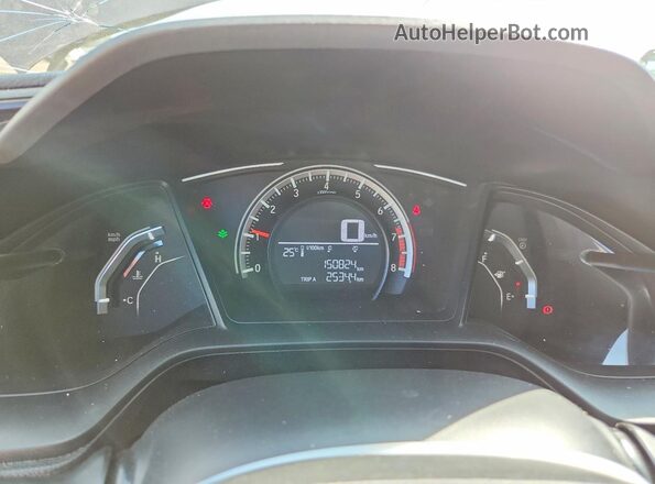 2HGFC2E20JH022635 2018 HONDA CIVIC Gray Instrument cluster view