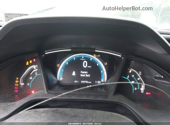 2HGFC2E64KH588706 2019 HONDA CIVIC Gray Rear seats view