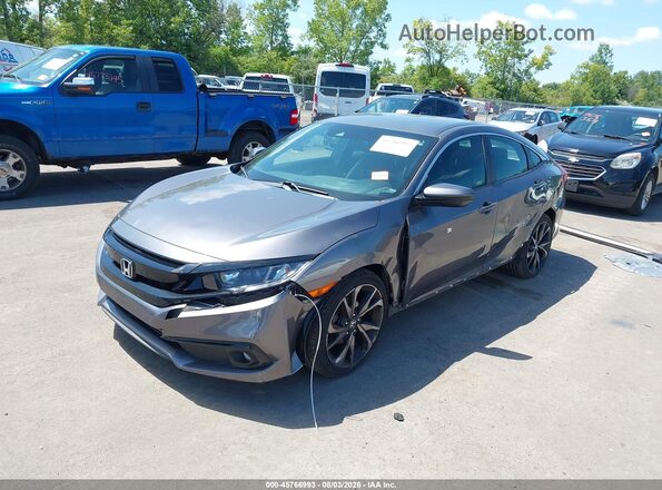 2HGFC2E81KH552585 2019 HONDA CIVIC Gray Передня ліва чверть