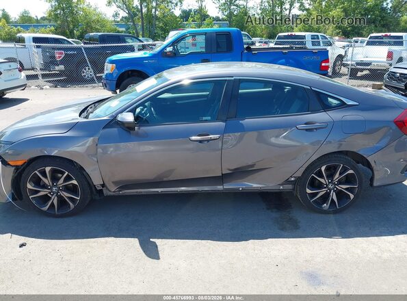 2HGFC2E81KH552585 2019 HONDA CIVIC Gray Вид спереду