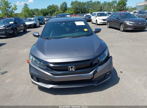 2HGFC2E81KH552585 2019 HONDA CIVIC Gray Вид задньої частини салону