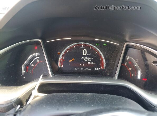 2HGFC2E8XKH576223 2019 HONDA CIVIC Black Widok zestawu wskaźników