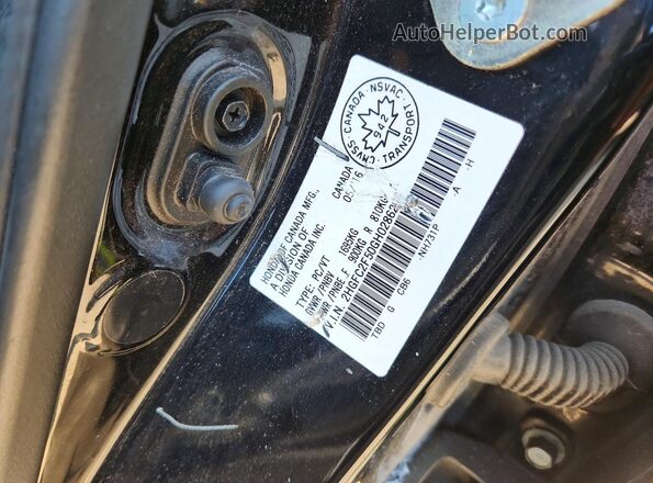 2HGFC2F50GH028629 2016 HONDA CIVIC Black Engine compartment view