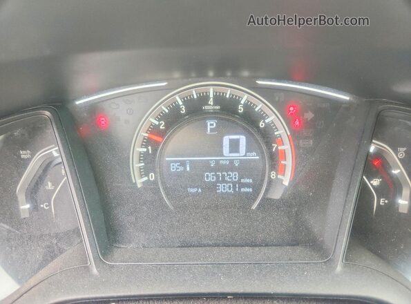 2HGFC2F50HH511006 2017 HONDA CIVIC Silver Instrument cluster view