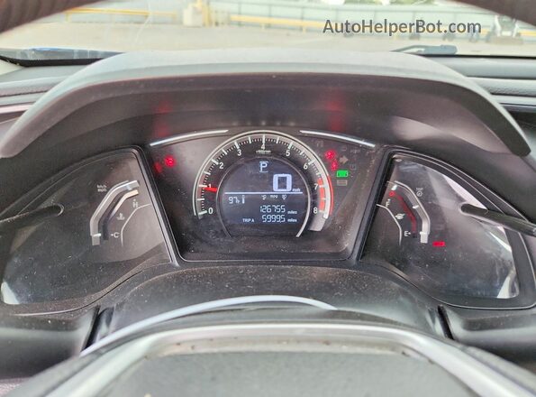 2HGFC2F50HH511538 2017 HONDA CIVIC Blue Widok zestawu wskaźników