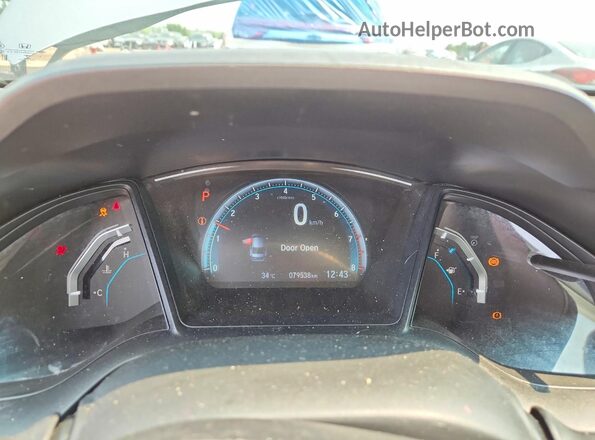 2HGFC2F50JH034809 2018 HONDA CIVIC Silver Instrument cluster view