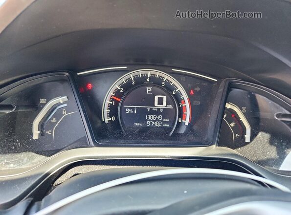 2HGFC2F50JH500397 2018 HONDA CIVIC Black Вид щитка приладів