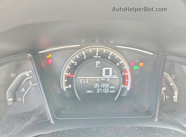 2HGFC2F50JH517474 2018 HONDA CIVIC Gray Instrument cluster view