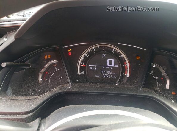 2HGFC2F50JH554508 2018 HONDA CIVIC Black Widok zestawu wskaźników