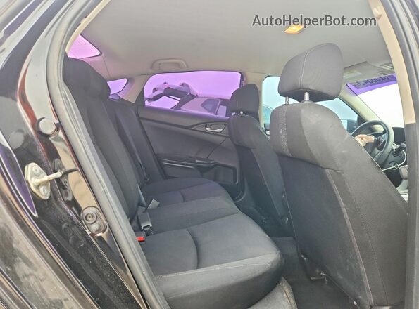 2HGFC2F50JH562589 2018 HONDA CIVIC Black Widok tylnych siedzeń