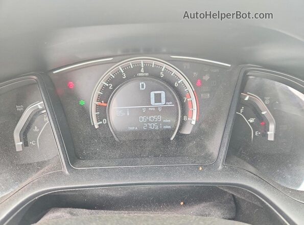 2HGFC2F50JH562589 2018 HONDA CIVIC Black Widok zestawu wskaźników