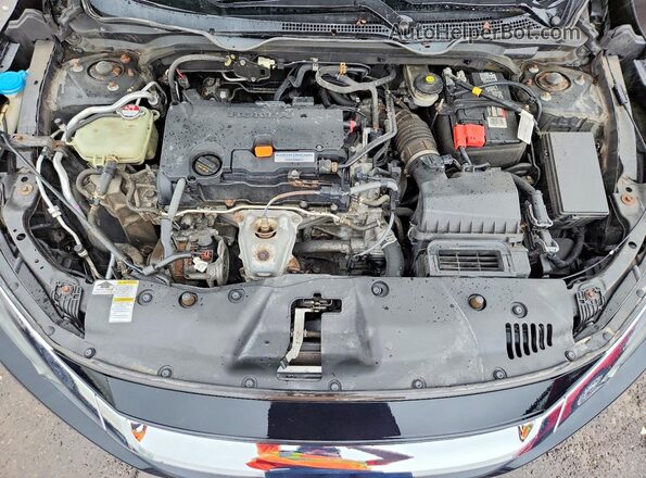 2HGFC2F51GH005618 2016 HONDA CIVIC Black Widok wnętrza z tyłu