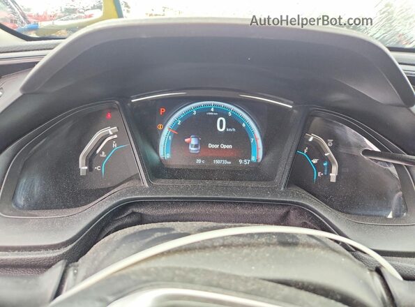 2HGFC2F51GH005618 2016 HONDA CIVIC Black Widok zestawu wskaźników
