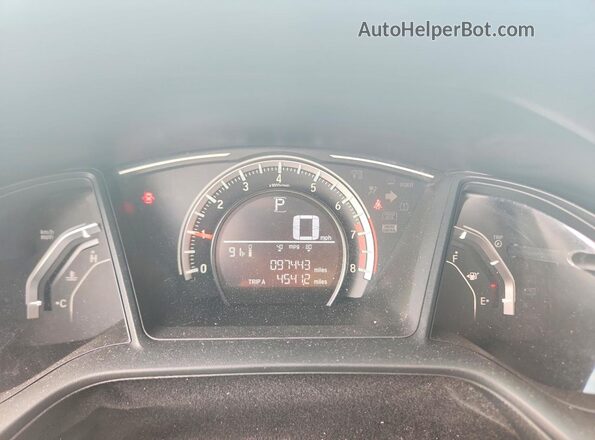 2HGFC2F51HH547223 2017 HONDA CIVIC Black Vista del cuadro de instrumentos