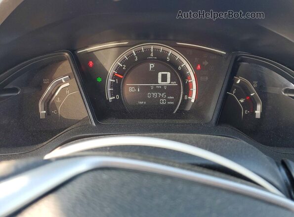 2HGFC2F51HH556097 2017 HONDA CIVIC Gray Instrument cluster view