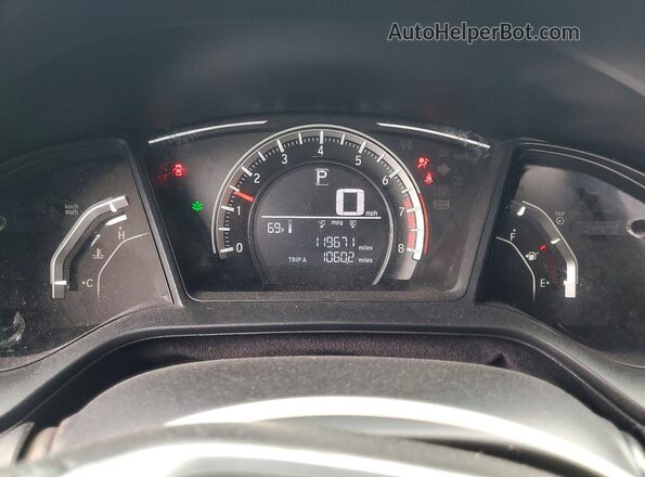 2HGFC2F51JH558244 2018 HONDA CIVIC Black Instrument cluster view