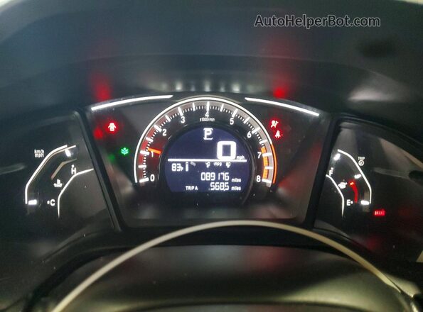 2HGFC2F51JH597335 2018 HONDA CIVIC White Widok zestawu wskaźników