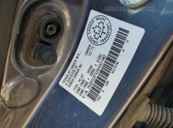 2HGFC2F52GH001982 2016 HONDA CIVIC Charcoal Widok komory silnika