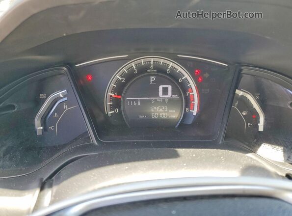 2HGFC2F52HH575838 2017 HONDA CIVIC Black Вид щитка приладів