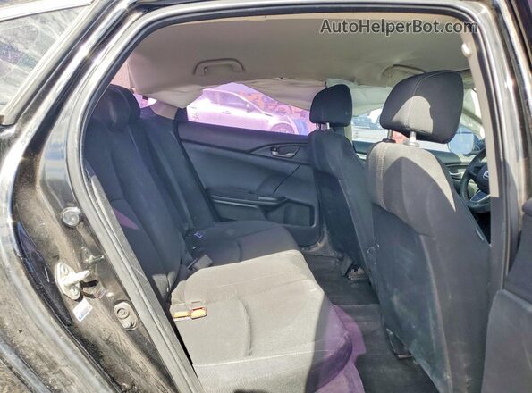 2HGFC2F52JH521607 2018 HONDA CIVIC Black უკანა სავარძლების ხედი