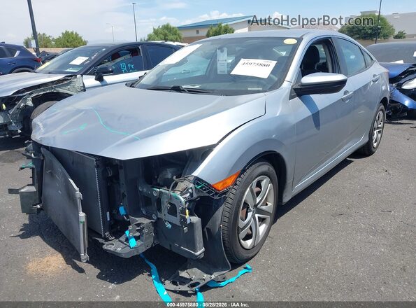 2HGFC2F52JH537547 2018 HONDA CIVIC Silver წინა მარცხენა ხედი სამი მეოთხედიდან