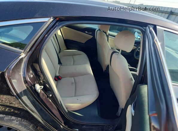 2HGFC2F52JH591348 2018 HONDA CIVIC Black უკანა სავარძლების ხედი