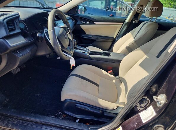 2HGFC2F52JH591348 2018 HONDA CIVIC Black წინა სალონის ხედი