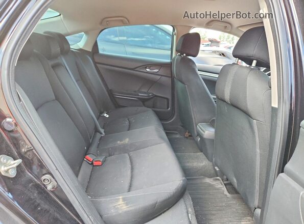 2HGFC2F53GH022999 2016 HONDA CIVIC Black უკანა სავარძლების ხედი
