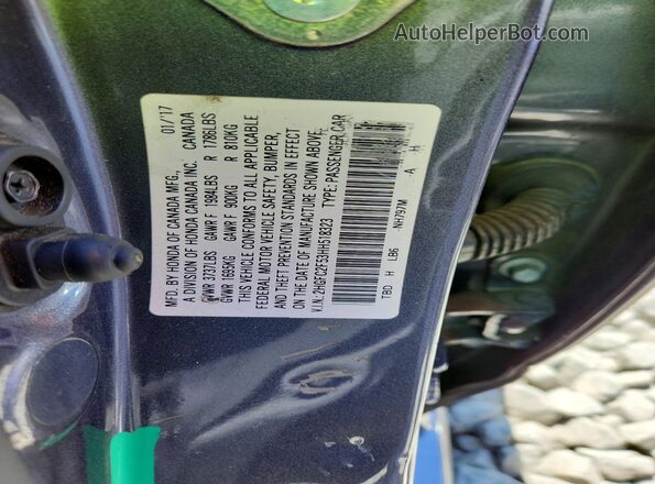2HGFC2F53HH518323 2017 HONDA CIVIC Gray Շարժիչի բաժամունքի տեսք