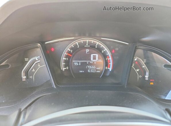 2HGFC2F53HH530732 2017 HONDA CIVIC White Vista del cuadro de instrumentos