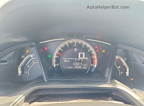 2HGFC2F53JH525231 2018 HONDA CIVIC Silver Widok zestawu wskaźników