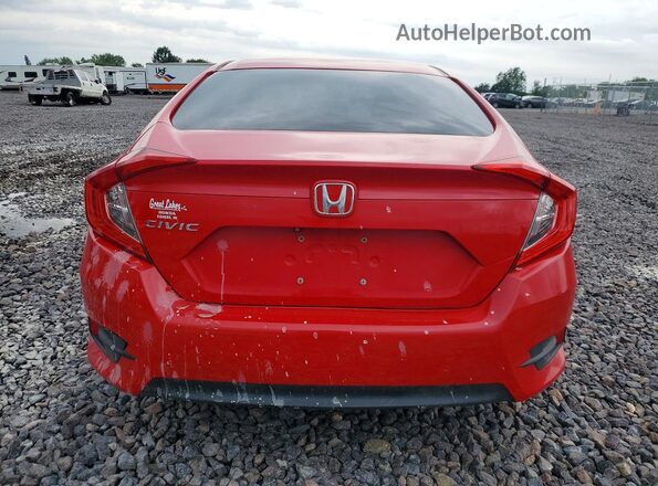 2HGFC2F54GH544735 2016 HONDA CIVIC Red უკანა ხედი