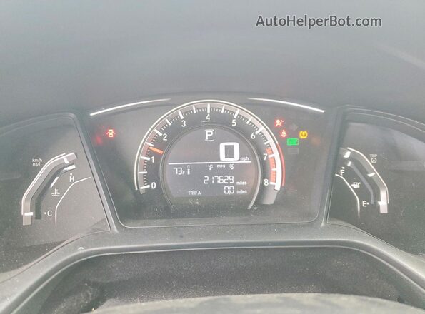 2HGFC2F54GH544735 2016 HONDA CIVIC Red ხელსაწყოთა პანელის ხედი