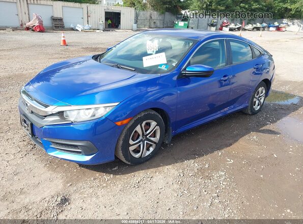 2HGFC2F54GH565827 2016 HONDA CIVIC Blue Առջևի ձախ երեք քառորդ տեսարան