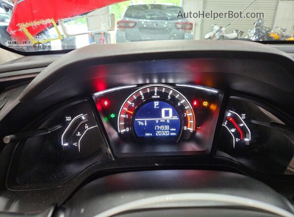 2HGFC2F54HH544655 2017 HONDA CIVIC Red ხელსაწყოთა პანელის ხედი