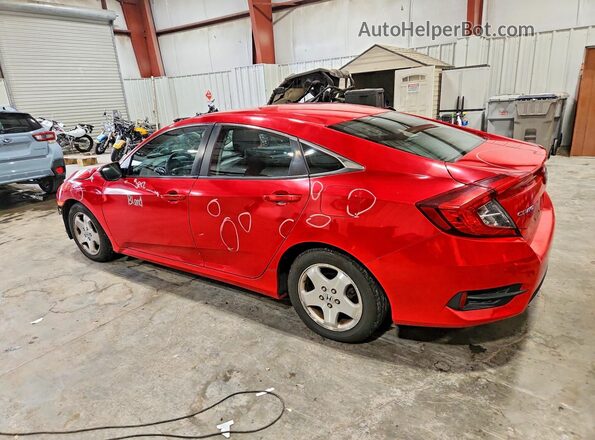 2HGFC2F54HH544655 2017 HONDA CIVIC Red უკანა მარცხენა