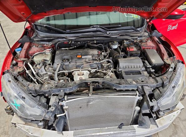 2HGFC2F54HH544655 2017 HONDA CIVIC Red უკანა სალონის ხედი