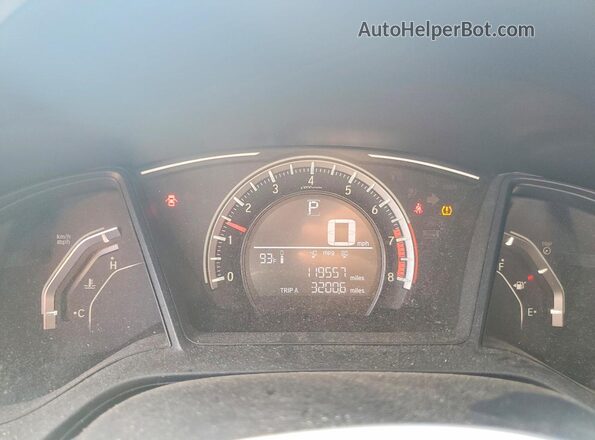 2HGFC2F54HH563707 2017 HONDA CIVIC Blue Вид щитка приладів