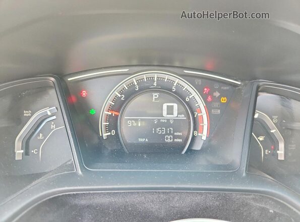 2HGFC2F54HH564873 2017 HONDA CIVIC Black Սարքավորումների վահանակի տեսք