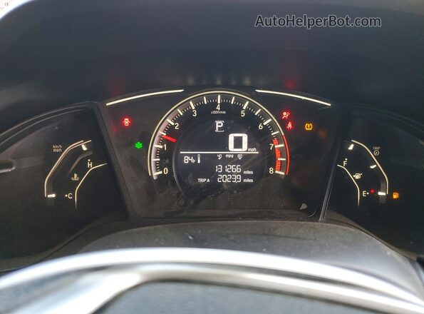 2HGFC2F54HH568342 2017 HONDA CIVIC Red Вид щитка приладів