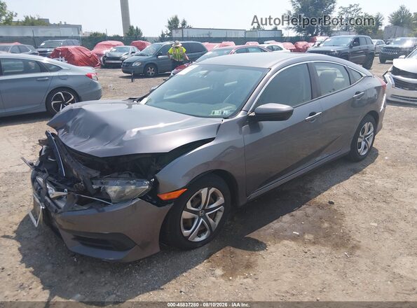 2HGFC2F54JH504808 2018 HONDA CIVIC Серый Передняя левая четверть