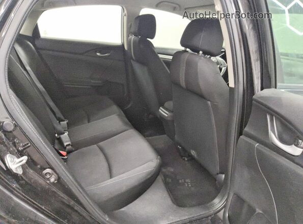 2HGFC2F54JH506851 2018 HONDA CIVIC Black უკანა სავარძლების ხედი
