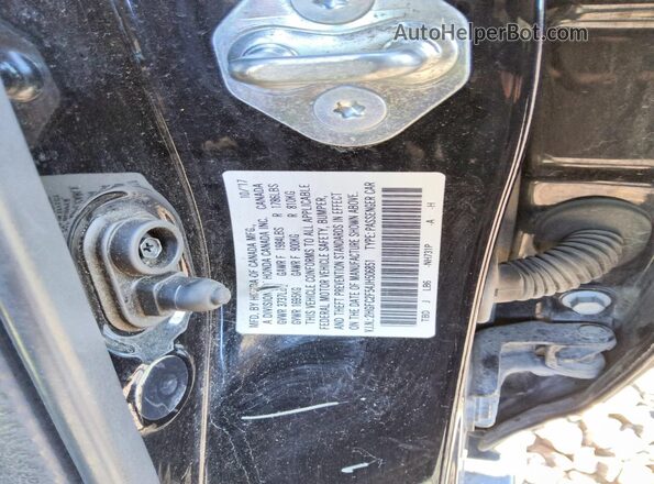 2HGFC2F54JH506851 2018 HONDA CIVIC Black VIN კოდის სტიკერის ხედი