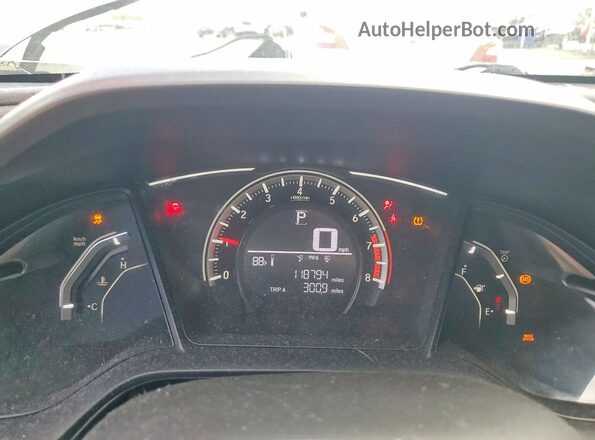 2HGFC2F54JH523200 2018 HONDA CIVIC Gray Սարքավորումների վահանակի տեսք