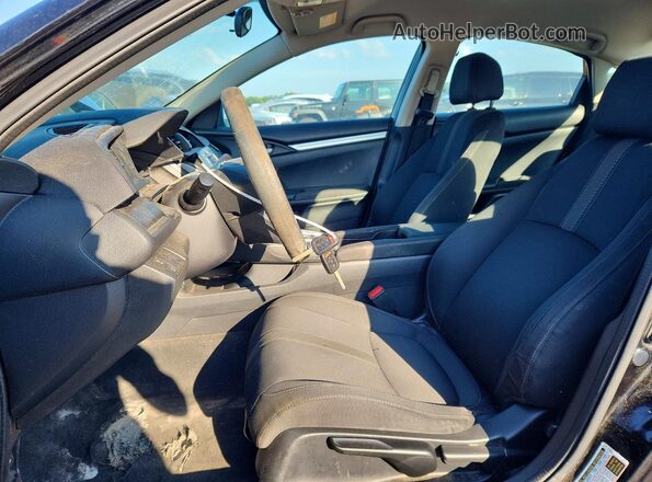 2HGFC2F55GH505488 2016 HONDA CIVIC Black Widok wnętrza z przodu