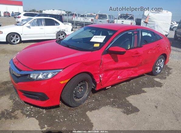 2HGFC2F55GH576285 2016 HONDA CIVIC Red Przód lewy