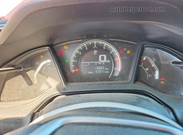 2HGFC2F55HH526567 2017 HONDA CIVIC Red Widok zestawu wskaźników