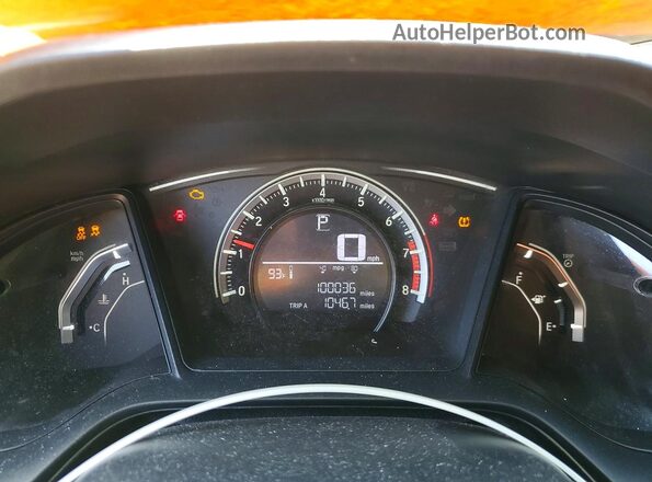 2HGFC2F56GH543327 2016 HONDA CIVIC Black Սարքավորումների վահանակի տեսք