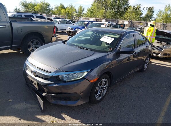 2HGFC2F56HH541174 2017 HONDA CIVIC Gray Առջևի ձախ երեք քառորդ տեսարան