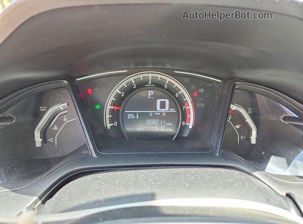 2HGFC2F56HH552191 2017 HONDA CIVIC White Widok zestawu wskaźników